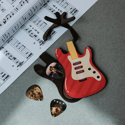 Personalized Photo Guitar Pick Set for Music Lovers - Set Of 3