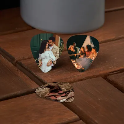 Personalized Photo Guitar Pick Set of 3