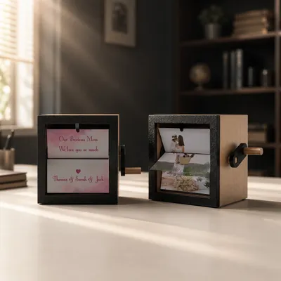 Personalized Photo Message Wooden Flipbook for Mom
