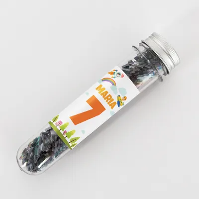 Personalized Photo-Printed Mini Puzzle in a Capsule Bottle for Kids