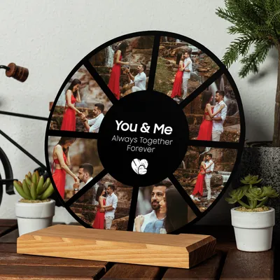 Personalized Photo You & Me Wooden Plaque for Couples