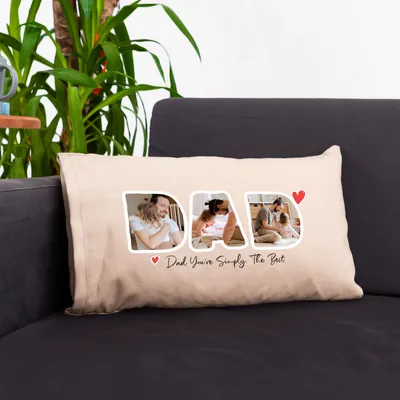 Personalized Pillow with Photo Printing Gift for Dad as a Perfect Father's Day Gift