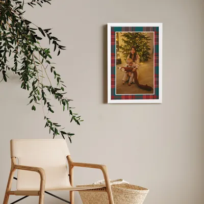 Personalized Plaid Design Picture Frame for Home Decor