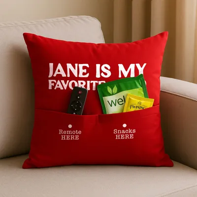 Personalized Pocket Pillow for Mom Mother's Day Gift