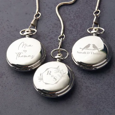 Personalized Pocket Watch Gift for Him