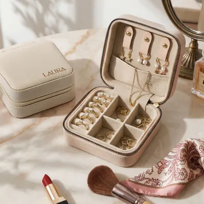 Personalised Portable Jewellery Travel Case for Women