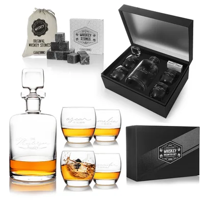 Personalized Premium Boxed Louisville Whiskey Set with Signature Design