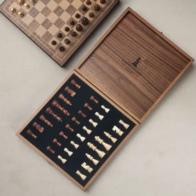 Personalized Premium Walnut Chess Set