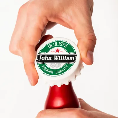 Personalized Printed Bottle Opener Magnet