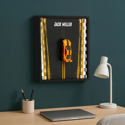 Personalized Race Car Themed Decorative Wall Frame