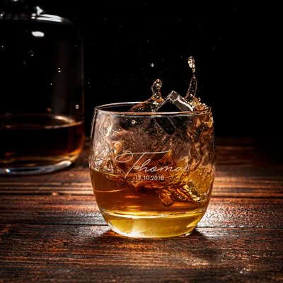 Personalized Signature Design 2-Piece Whiskey Glass Set