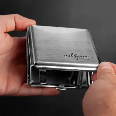 Personalized Signature Design Metal Cigarette Case