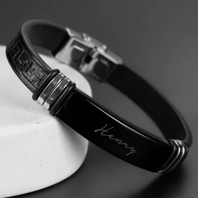 Personalized Signature Leather Bracelet