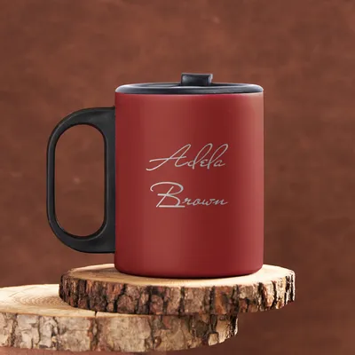 Personalized Signature Steel Thermos Mug