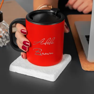 Personalized Signature Steel Thermos Mug