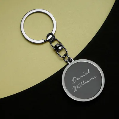 Personalized Signature Style Name Metal Keychain