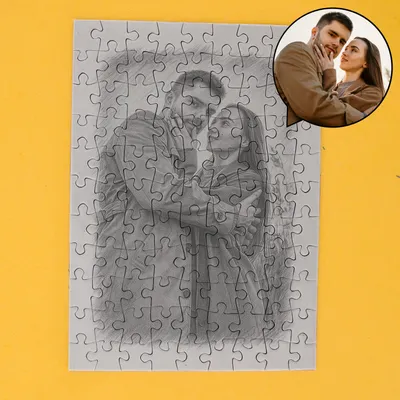 Personalized Sketch Photo Capsule Puzzle Gift