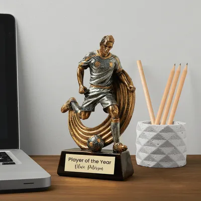 Personalized Soccer Player Trophy Decorative Figurine