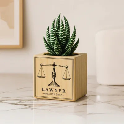 Personalized Succulent Naturacube for Lawyers