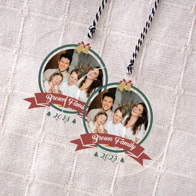 Personalized Transparent Family Ornament