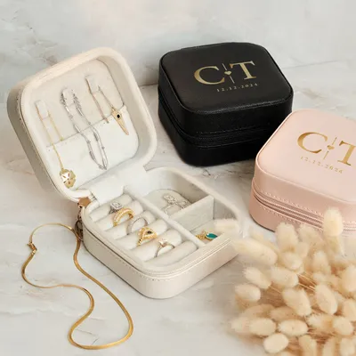 Personalized Travel Jewelry Case for Women