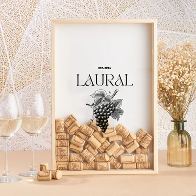 Personalized Vineyard Wine Stopper Display Box for Birthday Gift