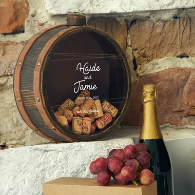 Personalized Vintage Wine Cork Keeper for Your Beloved Wife