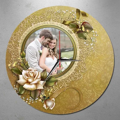 Personalized Wall Clock for Wedding Gift to Couples