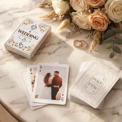 Personalized Wedding Photo Playing Cards Gift