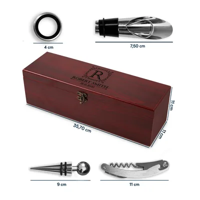 Personalized Wine Case with Opener Set
