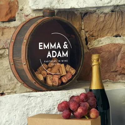 Personalized Wine Cork Holder for Couples