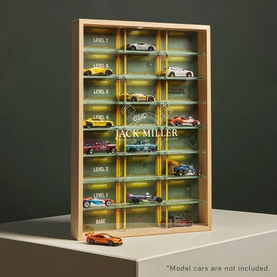 Personalized Wooden Garage Car Display Shelf