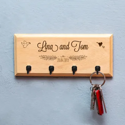 Personalized Wooden Key Holder