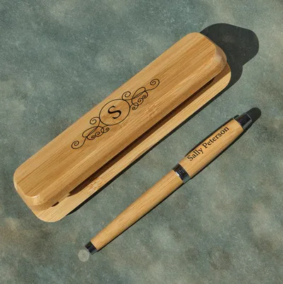 Personalized Wooden Pen & Case Set for Teacher