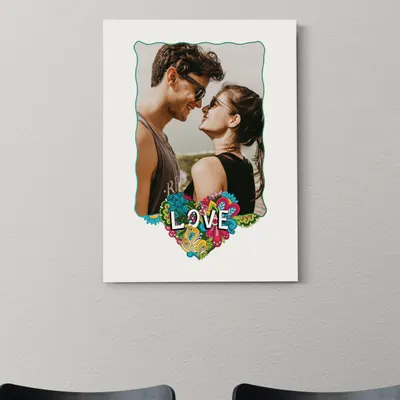 Photo Printed Canvas with Love Design