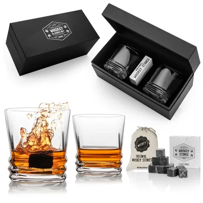 Texas Whiskey Glass Set with Premium Gift Box for Men