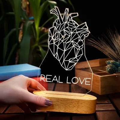 Real Love Message 3d Led Lamp