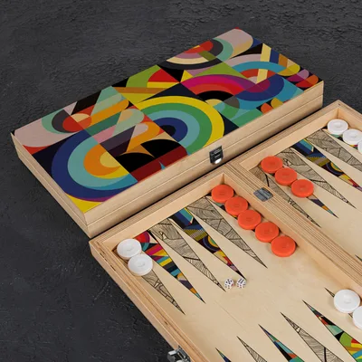 Retro Designed Handmade Modern Backgammon Set