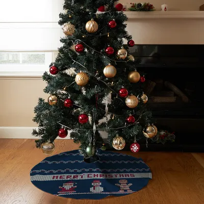 Retro Knitted Design Christmas Tree Skirt