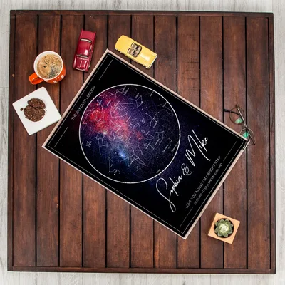 Romantic Gifts for Couples Personalized Star Map 500 Piece Personalized Puzzle