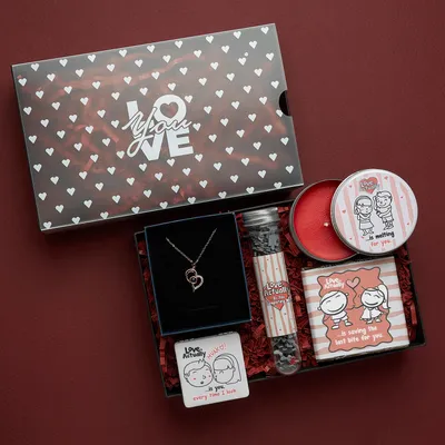 Romantic Love Gift Box with Heart Necklace for Her