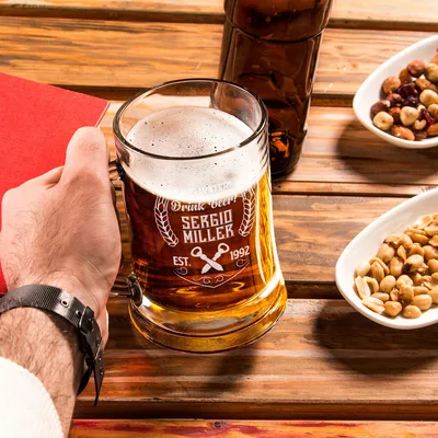 Save Water, Drink Beer Design Personalized Beer Mug