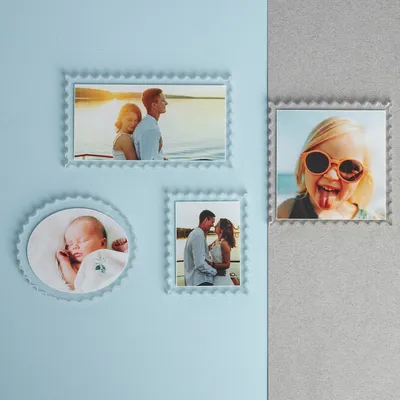 Set of 4 Photo Magnets for Refrigerator Door