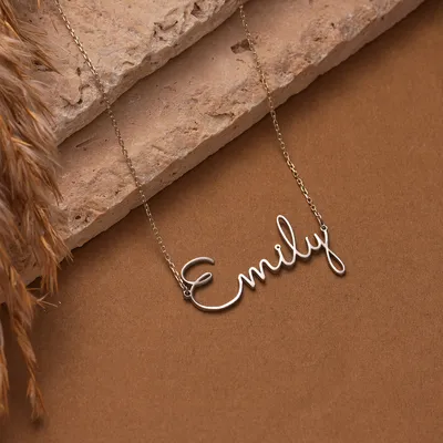 Signature Style Personalized Silver Name Necklace