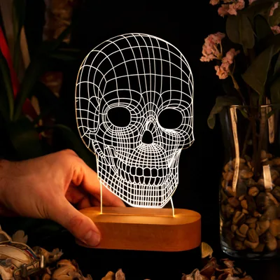 Skull Design 3D Led Lamp