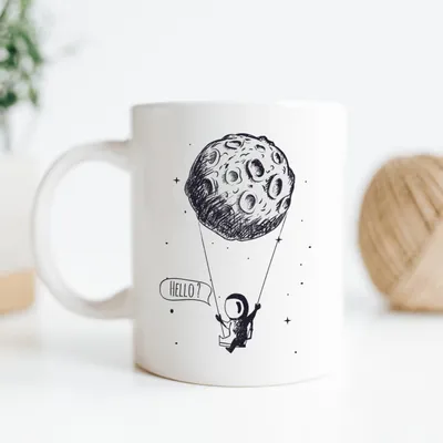 Space Designed Personalized Mug with Message