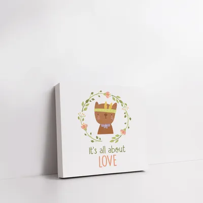 Special Canvas Design for Baby Room with Love Theme