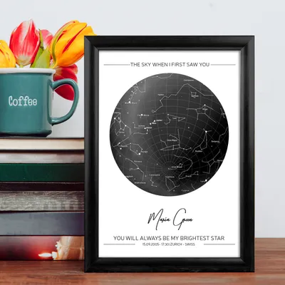Special Day's Star Map Framed Picture