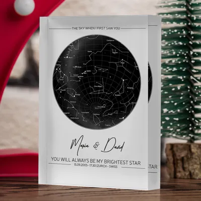 Special Day's Star Map Printed Plesxiglass Gift