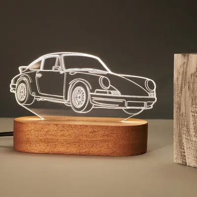 Sport Car Designed 3D Led Lamp